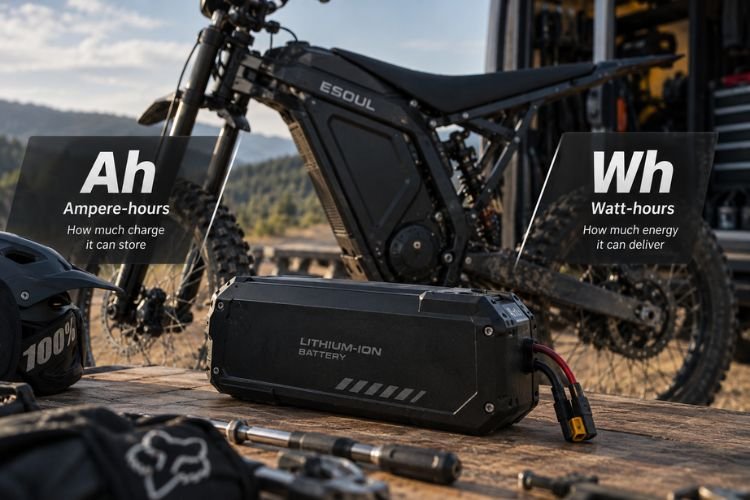 Electric Dirt Bike Battery Ah vs Wh